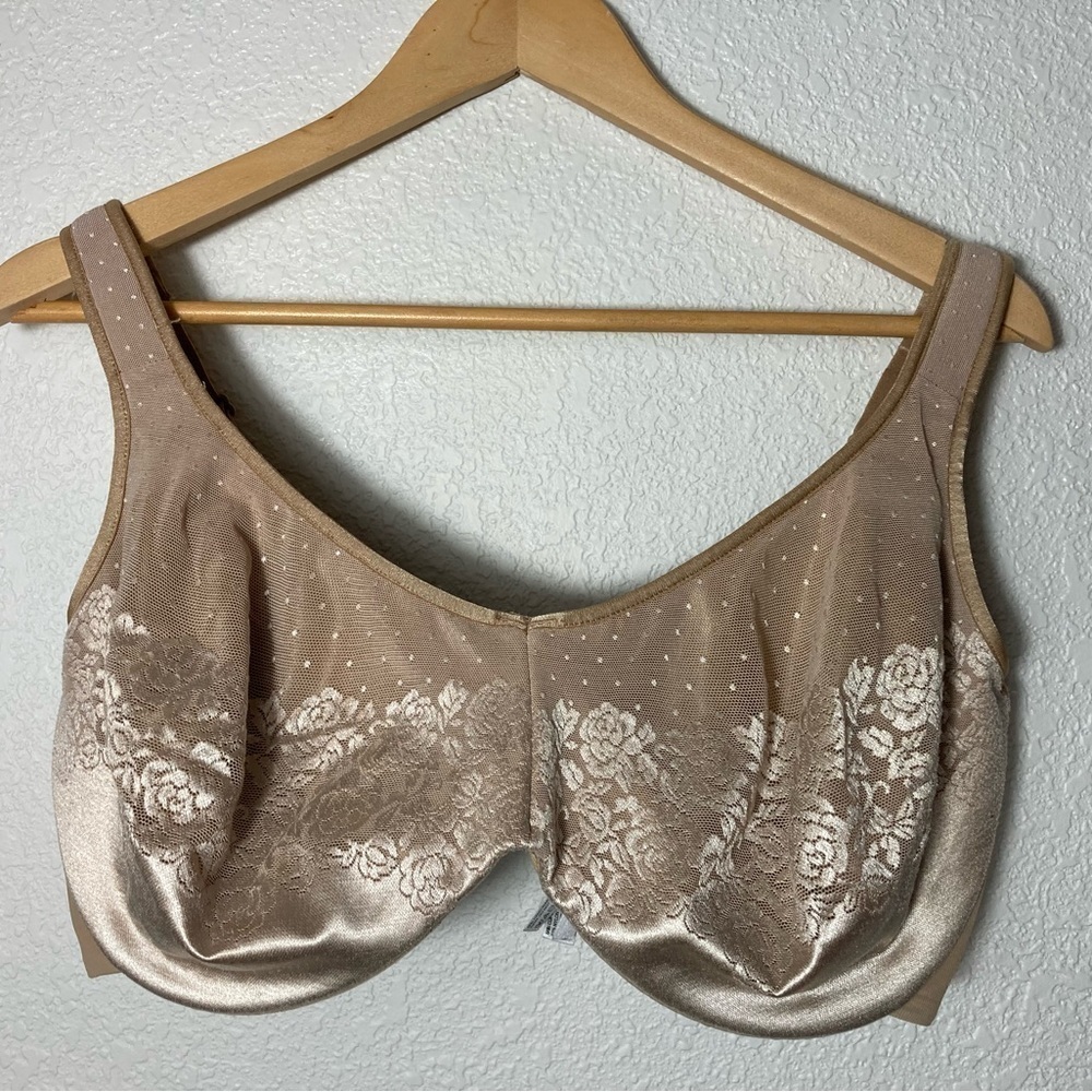 Soma 40G bra stunning support unlined minimizer nude color rose lace